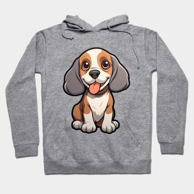 Cartoon Cute Kawaii Beagle Hoodie by SimplyIdeas